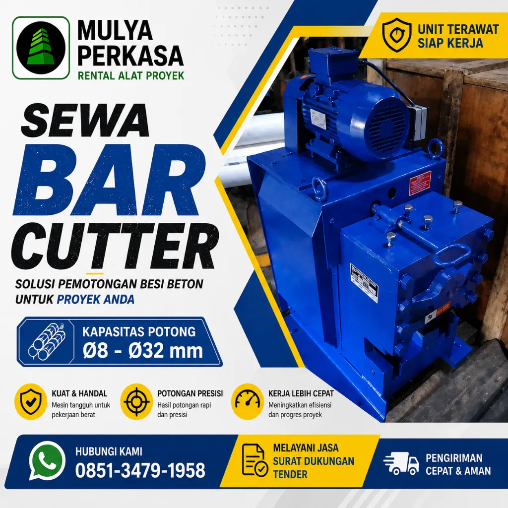 Sewa Bar Cutter Jakarta Pusat D8-32 mm | Unit Terawat